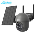 ANRAN Telecamera solare Wifi esterna 1296P Sorveglianza di sicurezza domestica Telecamera wireless Faretto Sirena Allarme Rilevamento umanoide intelligente