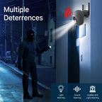 ANRAN Telecamera solare Wifi esterna 1296P Sorveglianza di sicurezza domestica Telecamera wireless Faretto Sirena Allarme Rilevamento umanoide intelligente