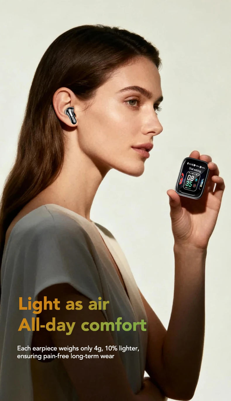 Auricolari HTC NE48 Bluetooth V6.0 Traduttore AI Auricolari TWS Sport Cuffie wireless Cuffie laterali Schermo Ultra HD