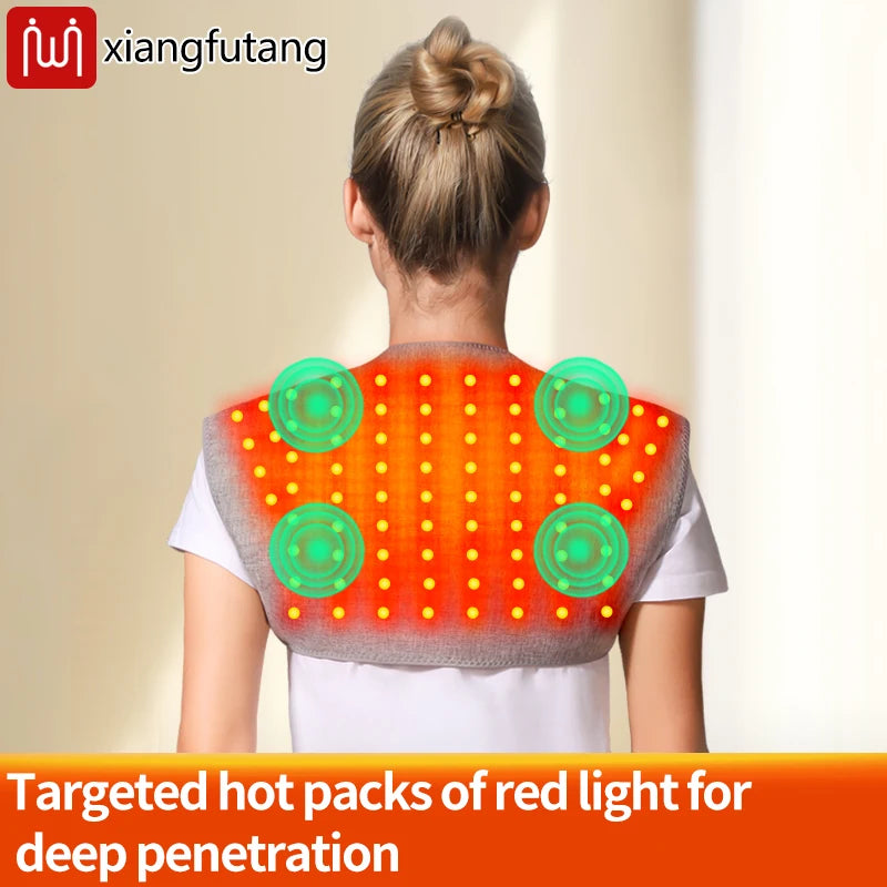 Gilet riscaldato a luce rossa per uomo e donna Giacca invernale riscaldante elettrica per spalle posteriori Gilet oversize per escursioni sportive