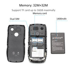 Bar Senior Mobile Phone Artfone C1+ With Free Charging Dock C1 Big Rubber Keypad  For Elderly Dual Sim One Key SOS FM 1400mAh