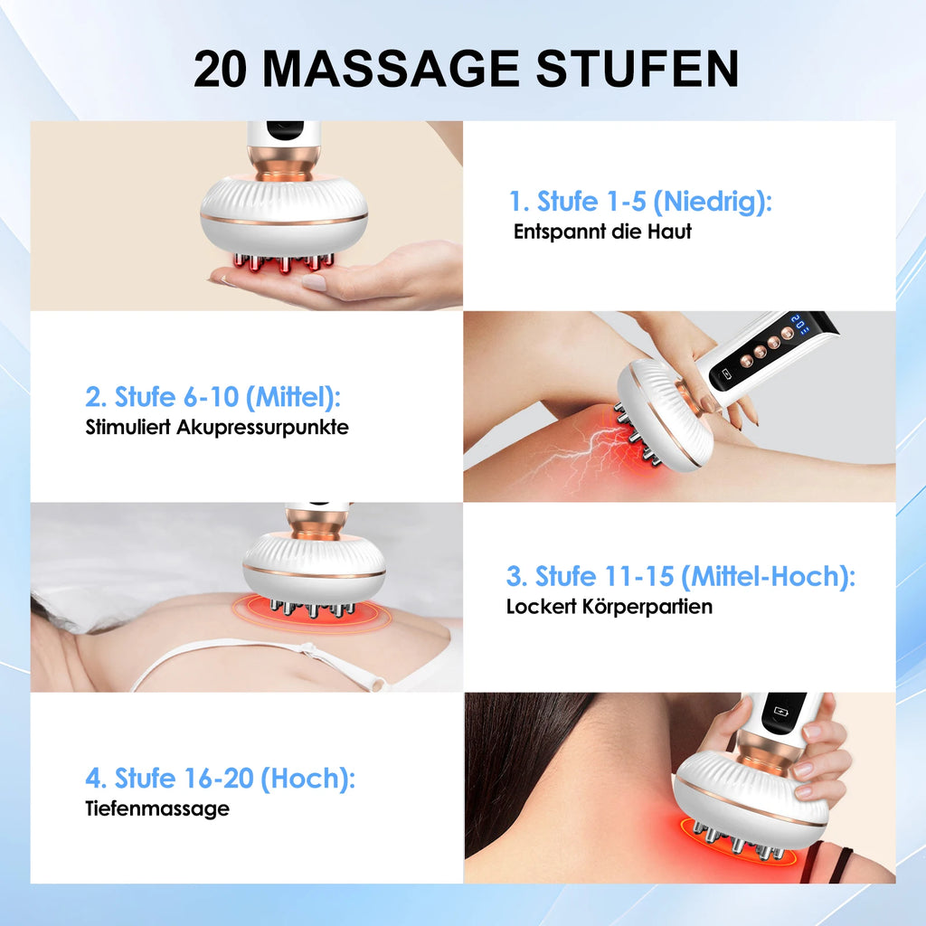 20 marce casa elettrica Guasha raschiante massaggio coppettazione massaggiatore per il corpo lattine sottovuoto ventosa riscaldamento bruciagrassi