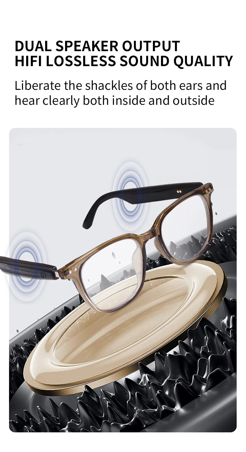 Bluetooth Glasses Photosensitive Color Change Sunglasses Headphone Voice Assistant Fashion Glasses For Men and Women