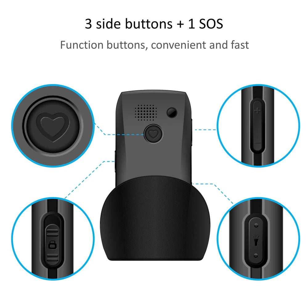 Bar Senior Mobile Phone Artfone C1+ With Free Charging Dock C1 Big Rubber Keypad  For Elderly Dual Sim One Key SOS FM 1400mAh