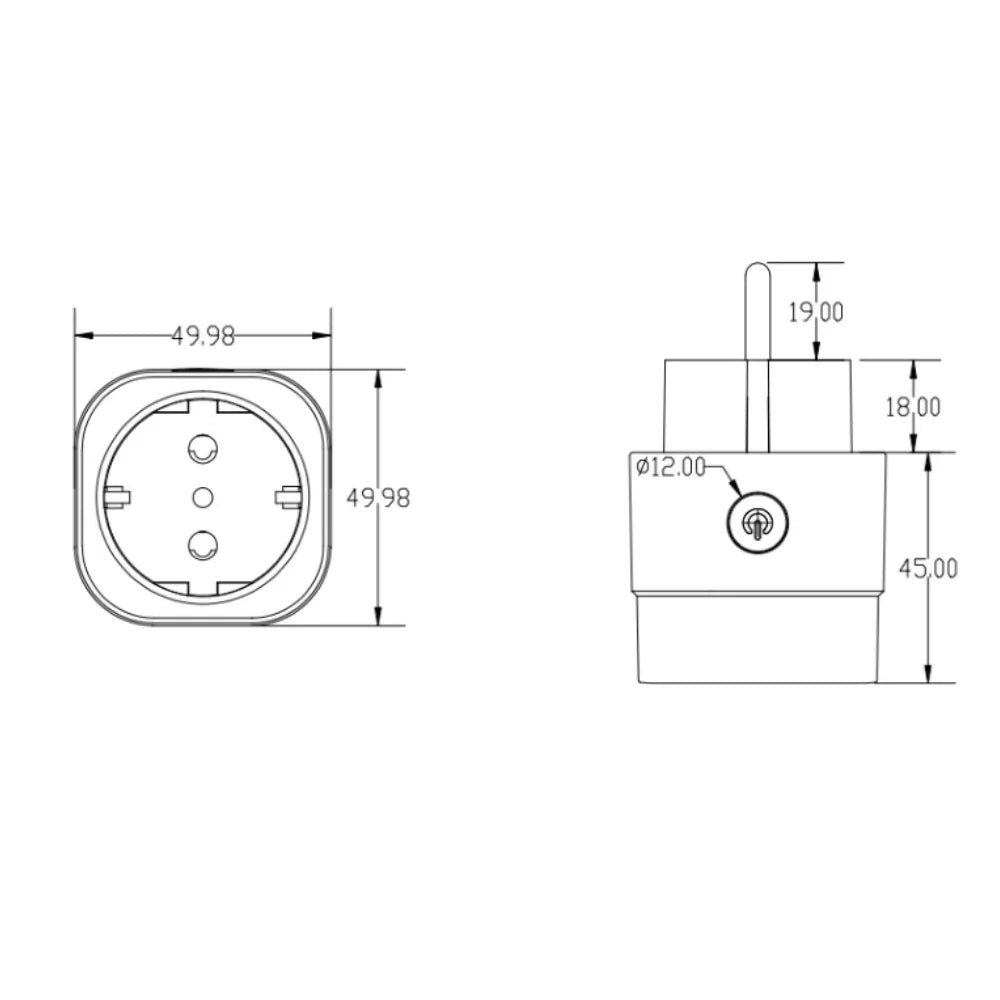 IoTorero realizzato per ESPHome ESP32C3 Spina UE Confezione da 2 Monitoraggio del consumo 16A Funziona con l'Assistente domestico