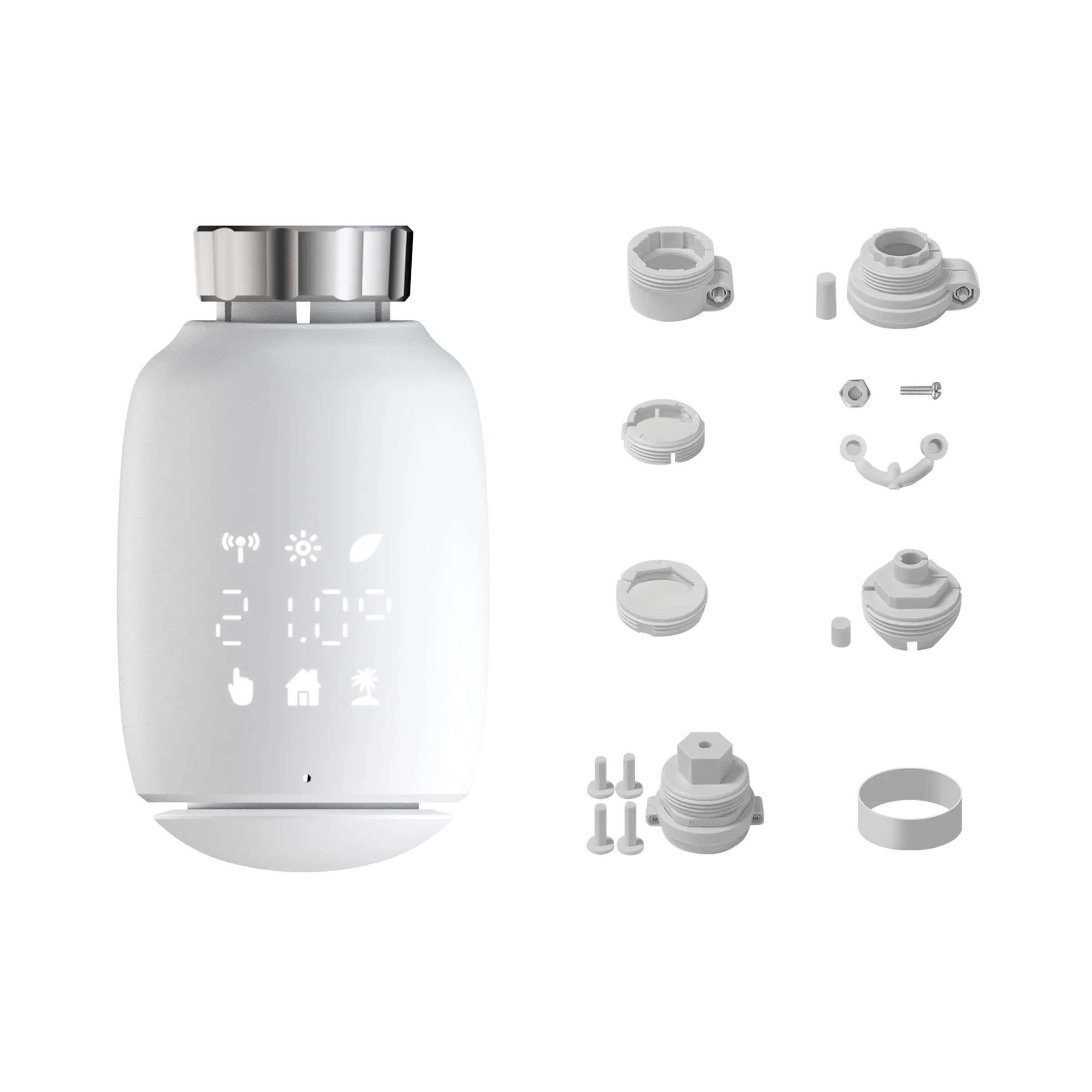 GIRIER ZigBee Valvola termostatica per radiatore Tuya Smart TRV Regolatore di temperatura programmabile Termostato per radiatore Funziona con Alexa