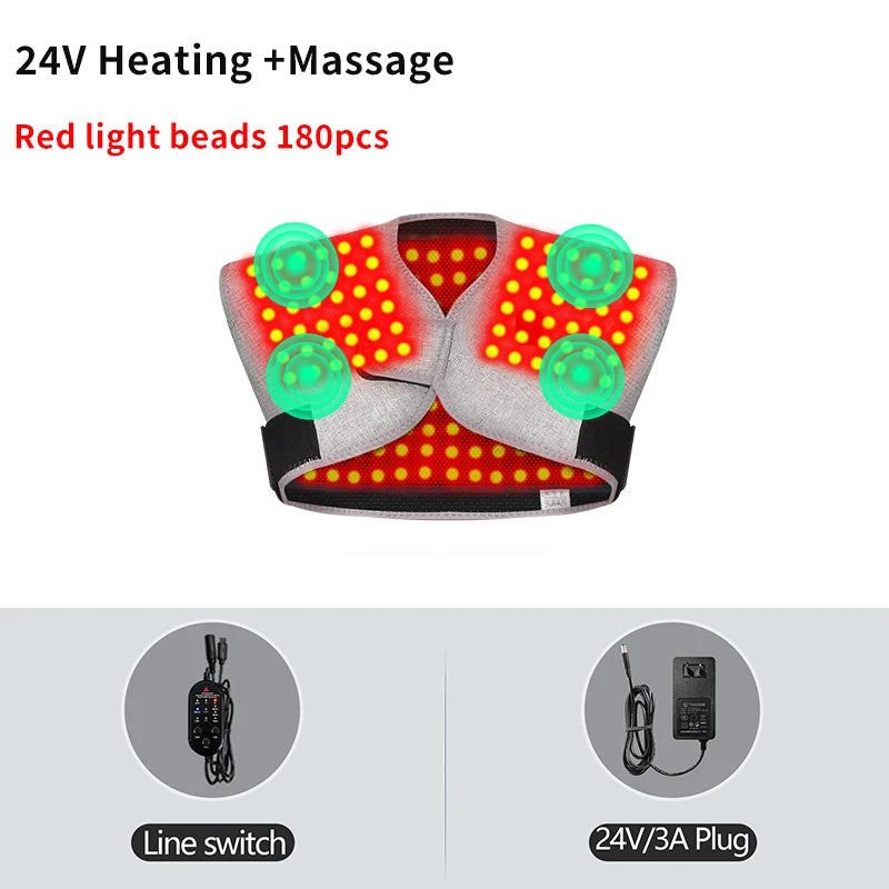 Gilet riscaldato a luce rossa per uomo e donna Giacca invernale riscaldante elettrica per spalle posteriori Gilet oversize per escursioni sportive