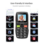 Bar Senior Mobile Phone Artfone C1+ With Free Charging Dock C1 Big Rubber Keypad  For Elderly Dual Sim One Key SOS FM 1400mAh