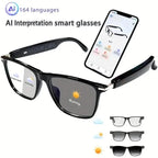 AI Reading Smart Glasses 160 Languages Chat GPT Audio Glasses For Men And Women Microphone And Speaker 2026.