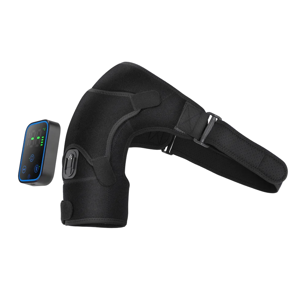 Massaggiatore per spalle con vibrazione elettrica portatile Massaggiatore per gomito al ginocchio Massaggiatore per impastare la pressione dell'aria 3 in 1 Controllo APP