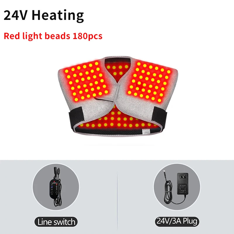 Gilet riscaldato a luce rossa per uomo e donna Giacca invernale riscaldante elettrica per spalle posteriori Gilet oversize per escursioni sportive