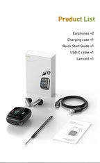 Auricolari HTC NE48 Bluetooth V6.0 Traduttore AI Auricolari TWS Sport Cuffie wireless Cuffie laterali Schermo Ultra HD