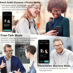 AI Reading Smart Glasses 160 Languages Chat GPT Audio Glasses For Men And Women Microphone And Speaker 2026.