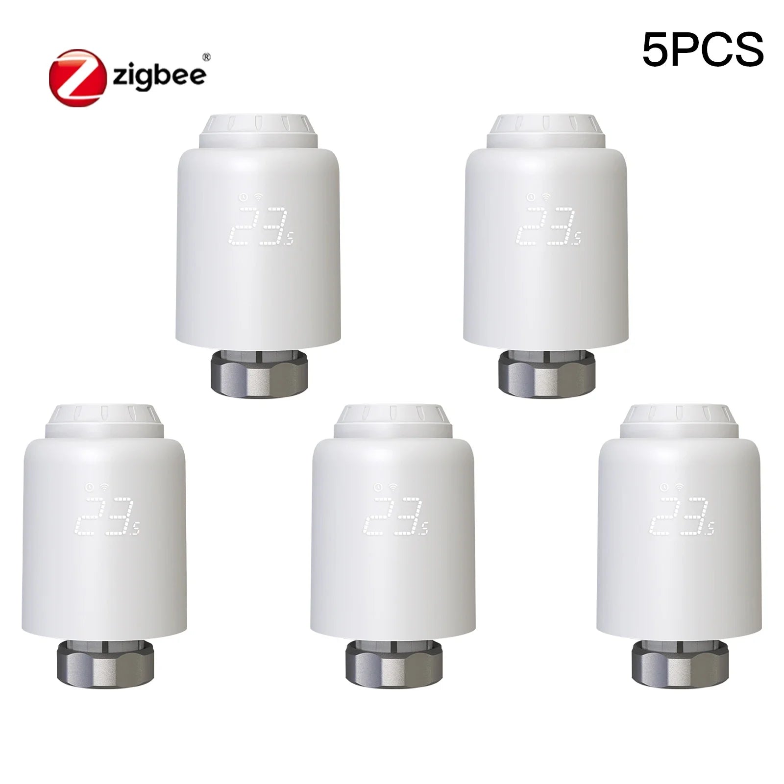 MOES TRV Tuya ZigBee Valvola termostatica per radiatore SmartLife Regolatore di temperatura per riscaldamento remoto wireless Controllo vocale Alexa