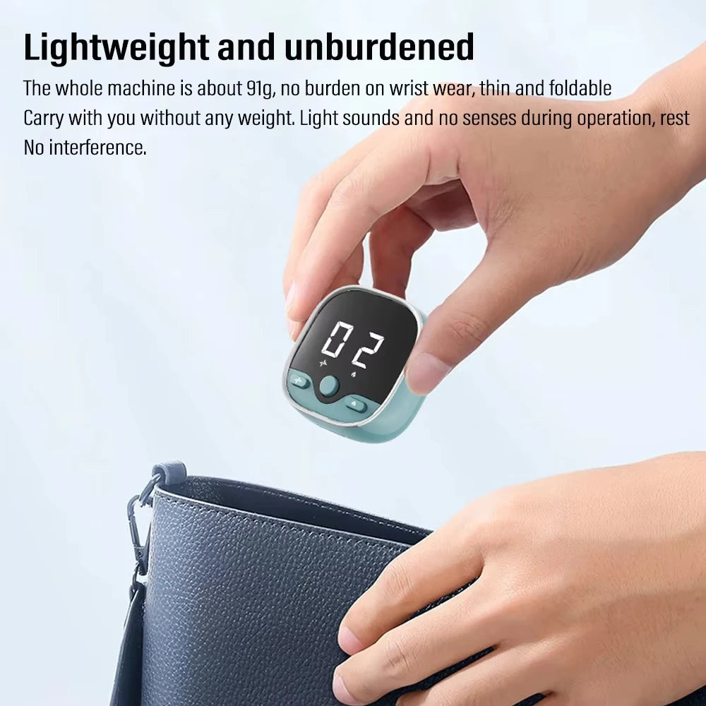 EMS Massaggiatore per il polso Protezione per il polso 5 livelli Impacco caldo Massaggio a vibrazione Tunnel carpale elettrico Rilassamento per le mani traspirante