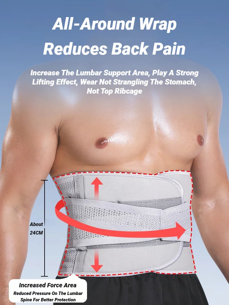 Bretelle posteriori regolabili Cintura in vita Uomo Donna Sollievo dal dolore inferiore Traspirante Antiscivolo Supporto lombare della colonna vertebrale Trainer Trimmer Fitness