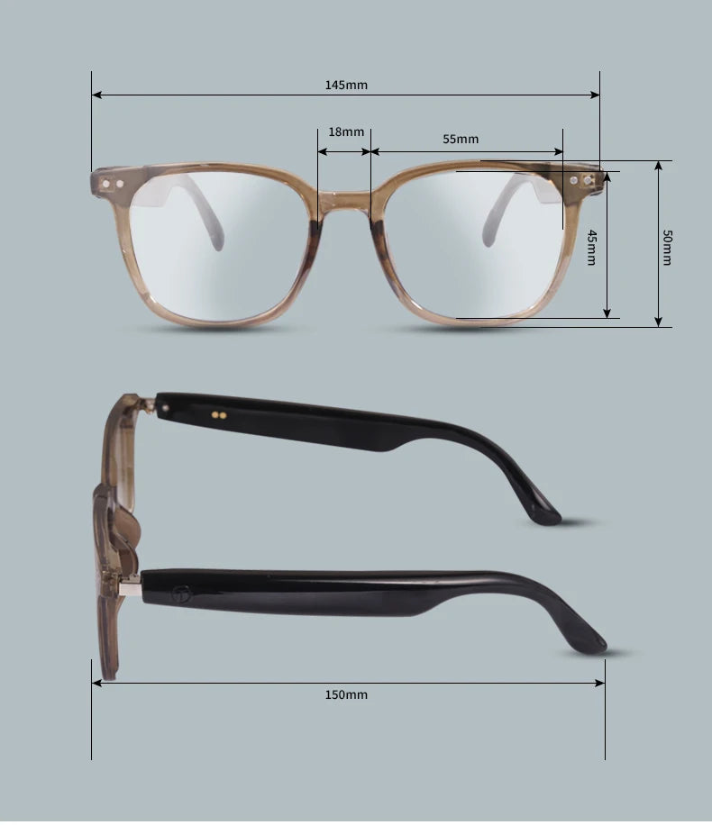 Bluetooth Glasses Photosensitive Color Change Sunglasses Headphone Voice Assistant Fashion Glasses For Men and Women