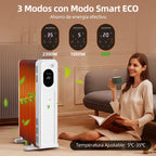 Aigostar Radiatore ad Olio 2300W, 11 Elementi Riscaldatore Elettrico Portatile, 3 Livelli di Calore con Modalità ECO, Timer 24H, Touch screen digitale, Telecomando, Hyperheat, Protezione Multipla