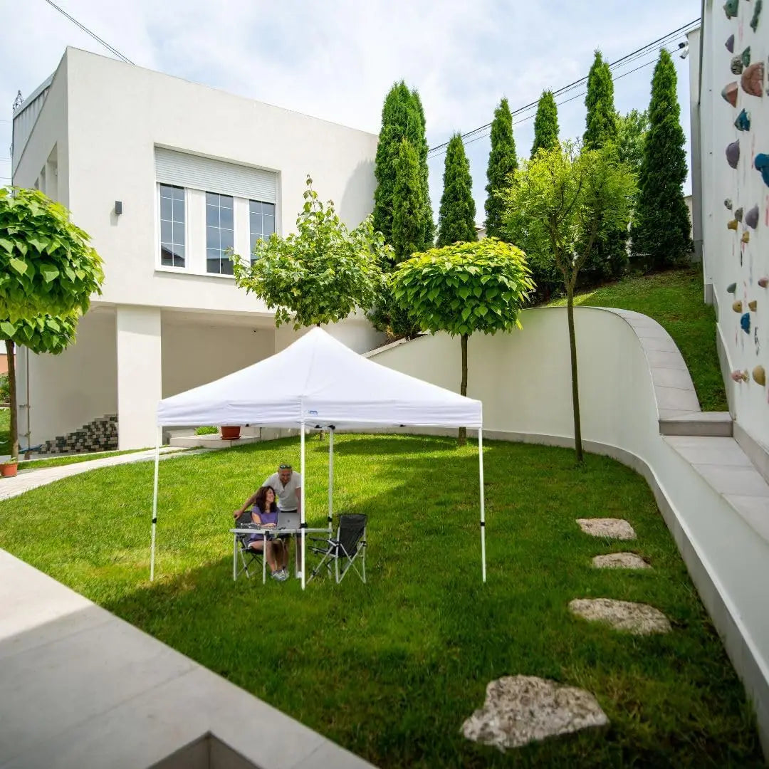 Gazebo professionale 3 x 3 m in PVC automatico struttura metallica fisarmonica richiudibile impermeabile