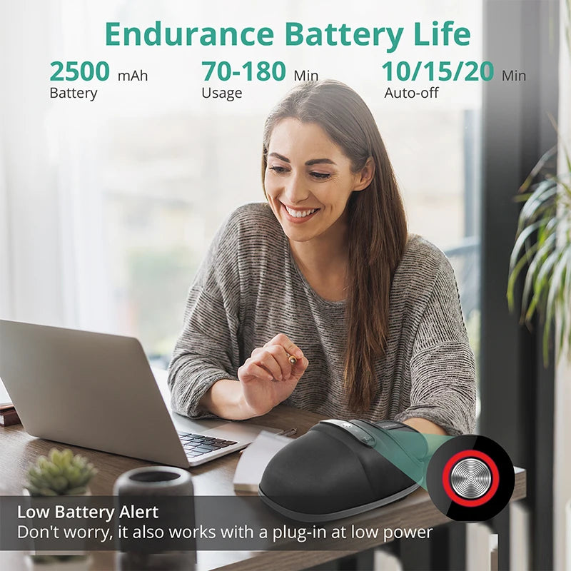 Massaggiatore elettrico per le mani senza fili Compressione dell'aria Impacco caldo Massaggiatore dei punti di agopuntura del palmo Artrite delle dita Ingufficio Rilassamento muscolare