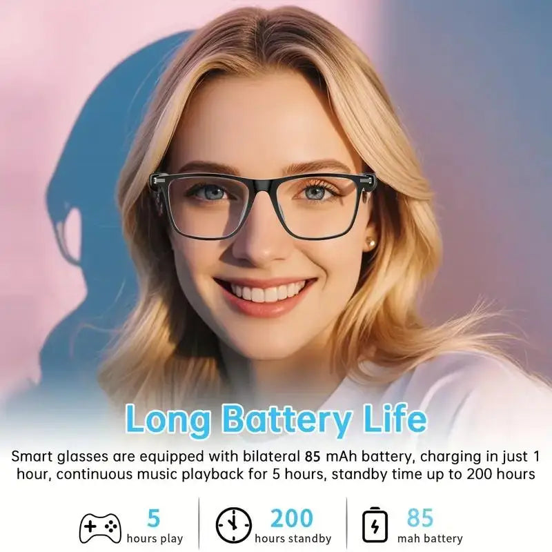 AI Reading Smart Glasses 160 Languages Chat GPT Audio Glasses For Men And Women Microphone And Speaker 2026.