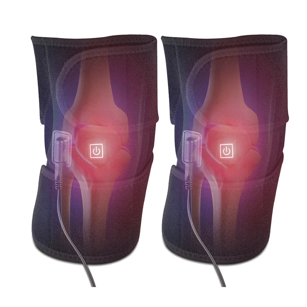 Ginocchiera riscaldata avvolgente cuscinetto riscaldante riscaldamento del ginocchio USB pad termico elettrico 3 cintura scaldamuscoli regolabile per uomo donna artrite articolare