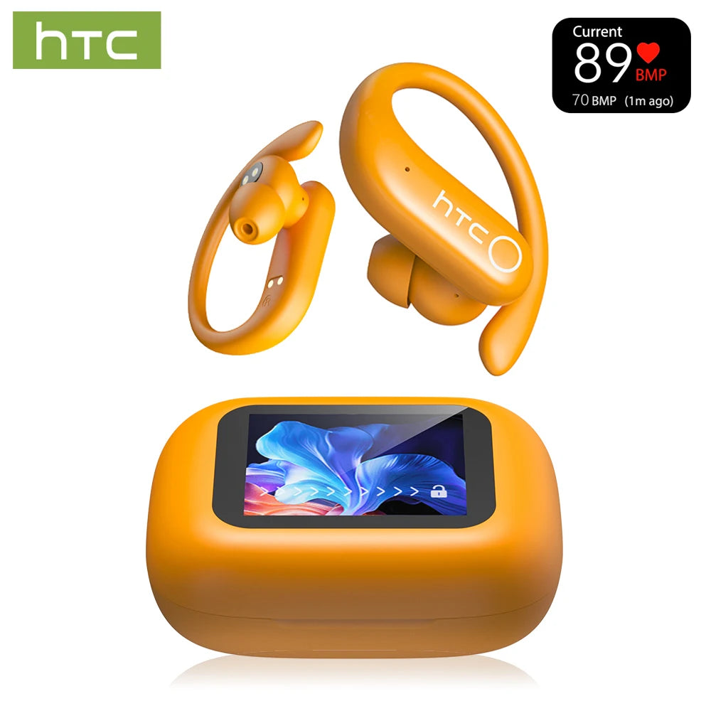 HTC NE61 Auricolari Bluetooth Riduzione del rumore Cuffie wireless sportive Traduttore AI Auricolari per cardiofrequenzimetro