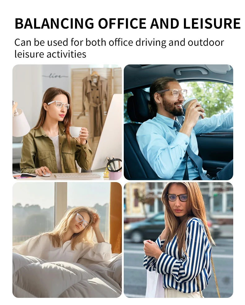 Bluetooth Glasses Photosensitive Color Change Sunglasses Headphone Voice Assistant Fashion Glasses For Men and Women