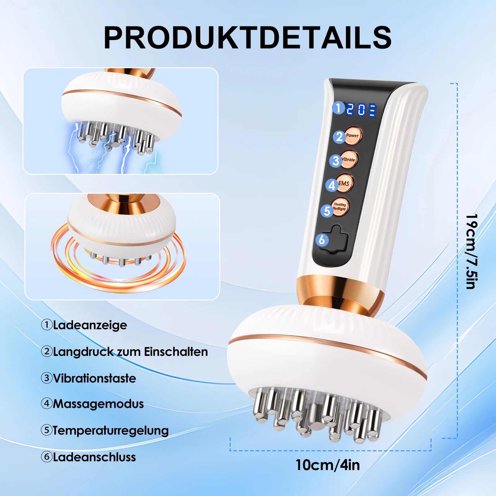 20 marce casa elettrica Guasha raschiante massaggio coppettazione massaggiatore per il corpo lattine sottovuoto ventosa riscaldamento bruciagrassi