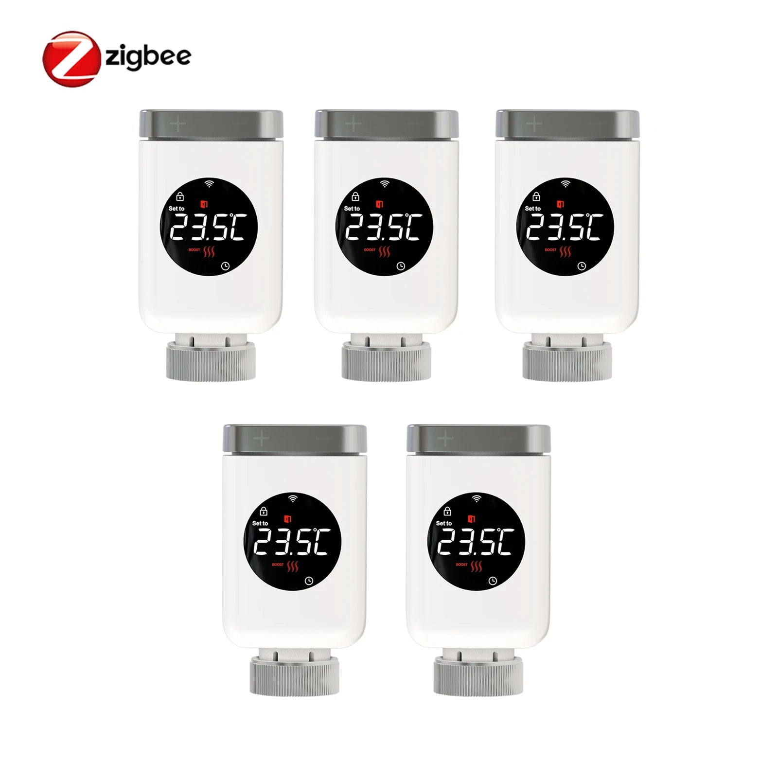 MOES Tuya Smart Wifi/ZigBee Valvola termostatica per radiatore TRV App programmabile Regolatore di temperatura remoto con Alexa GoogleHome