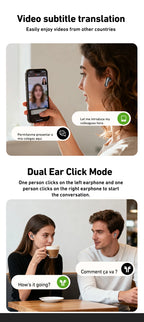 Auricolari HTC NE48 Bluetooth V6.0 Traduttore AI Auricolari TWS Sport Cuffie wireless Cuffie laterali Schermo Ultra HD