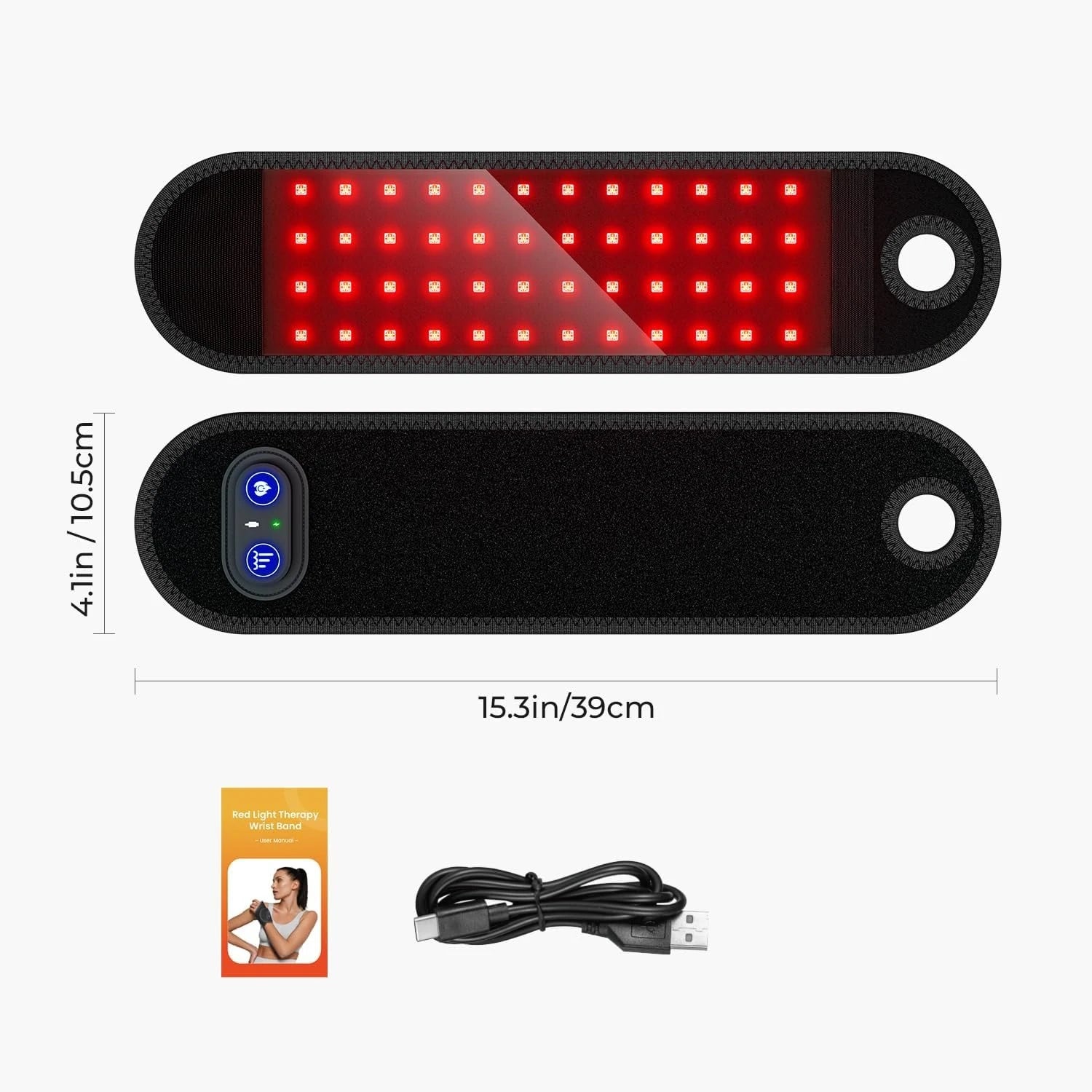 Cuscinetto avvolgente per terapia a infrarossi e luce rossa indossabile senza fili e ricaricabile da 660 nm e 850 nm Sollievo dal dolore per collo, polso, viso, spalle