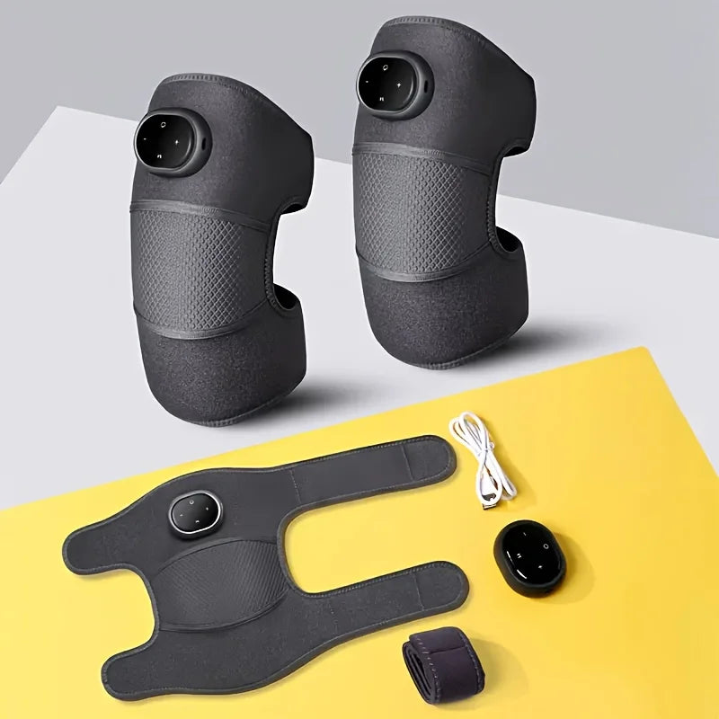 1 pz/2 pezzi massaggiatore per ginocchio riscaldato, supporto per spalla gomito ginocchio riscaldato 3 in 1, cuscinetto riscaldante per ginocchio vibrante, 3 modalità di vibrazione e riscaldamento regolabili, cuscino riscald