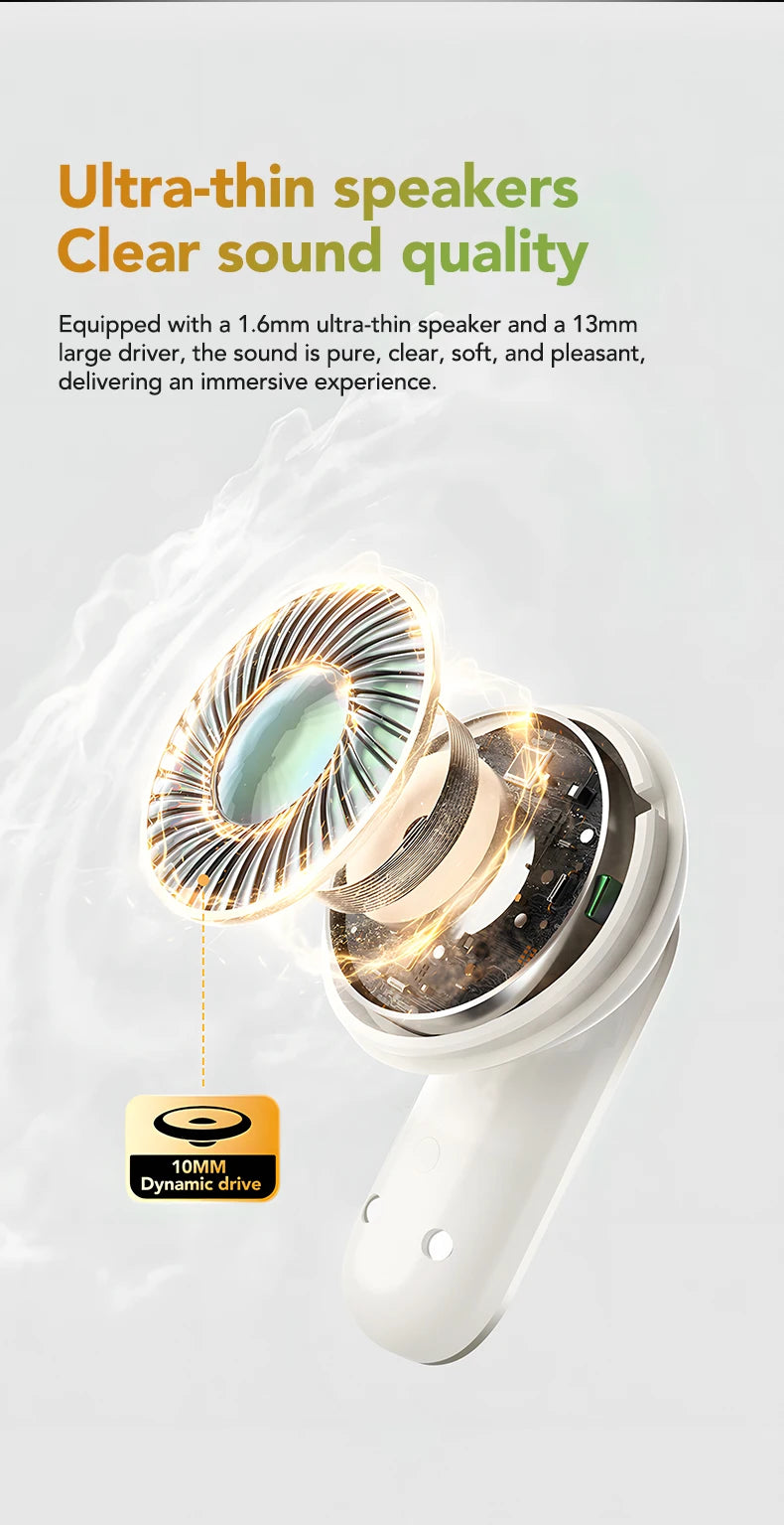 Auricolari HTC NE48 Bluetooth V6.0 Traduttore AI Auricolari TWS Sport Cuffie wireless Cuffie laterali Schermo Ultra HD