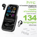 Auricolari HTC NE48 Bluetooth V6.0 Traduttore AI Auricolari TWS Sport Cuffie wireless Cuffie laterali Schermo Ultra HD