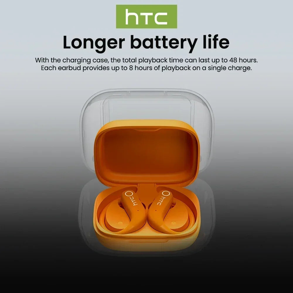 HTC NE61 Auricolari Bluetooth Riduzione del rumore Cuffie wireless sportive Traduttore AI Auricolari per cardiofrequenzimetro