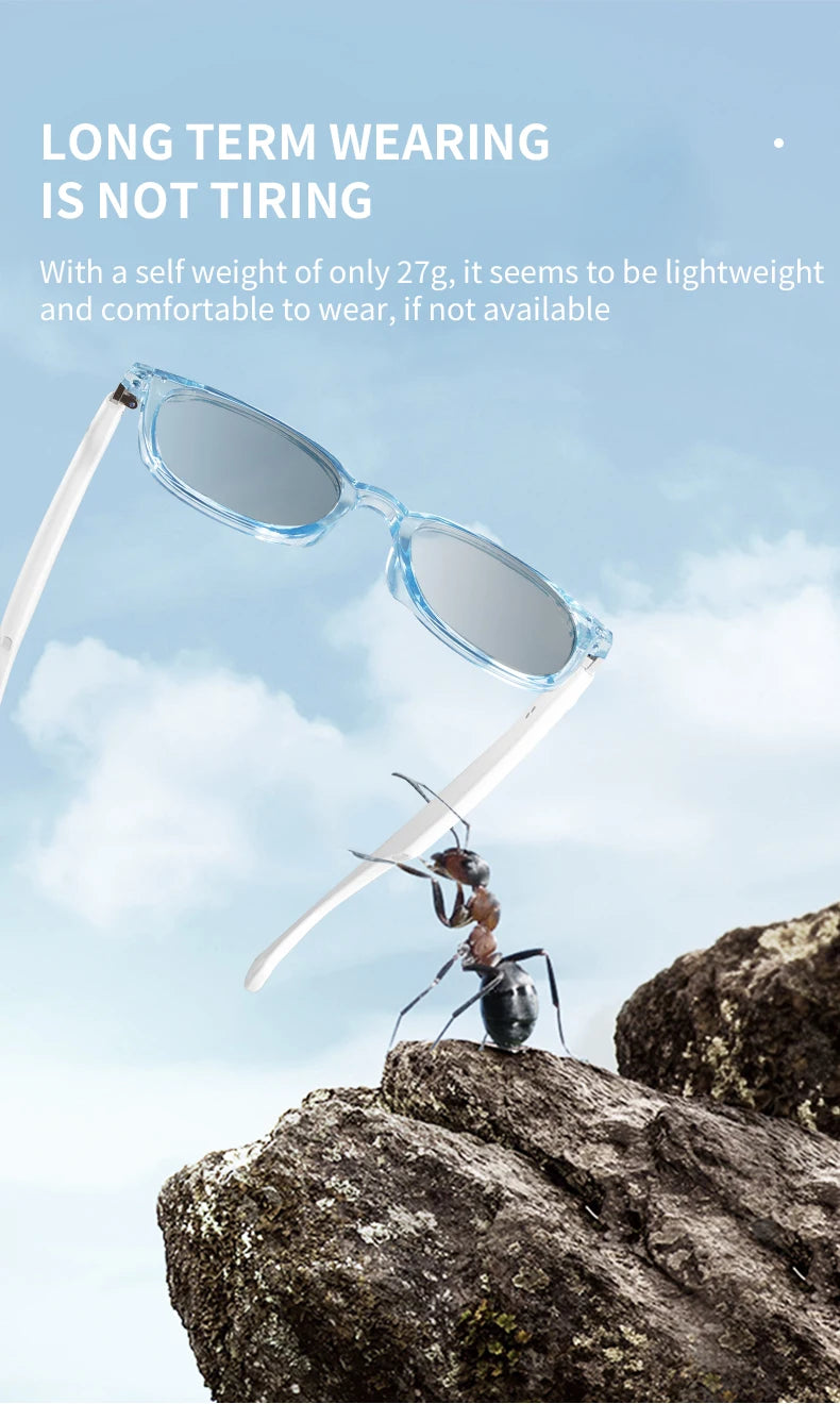 Bluetooth Glasses Photosensitive Color Change Sunglasses Headphone Voice Assistant Fashion Glasses For Men and Women