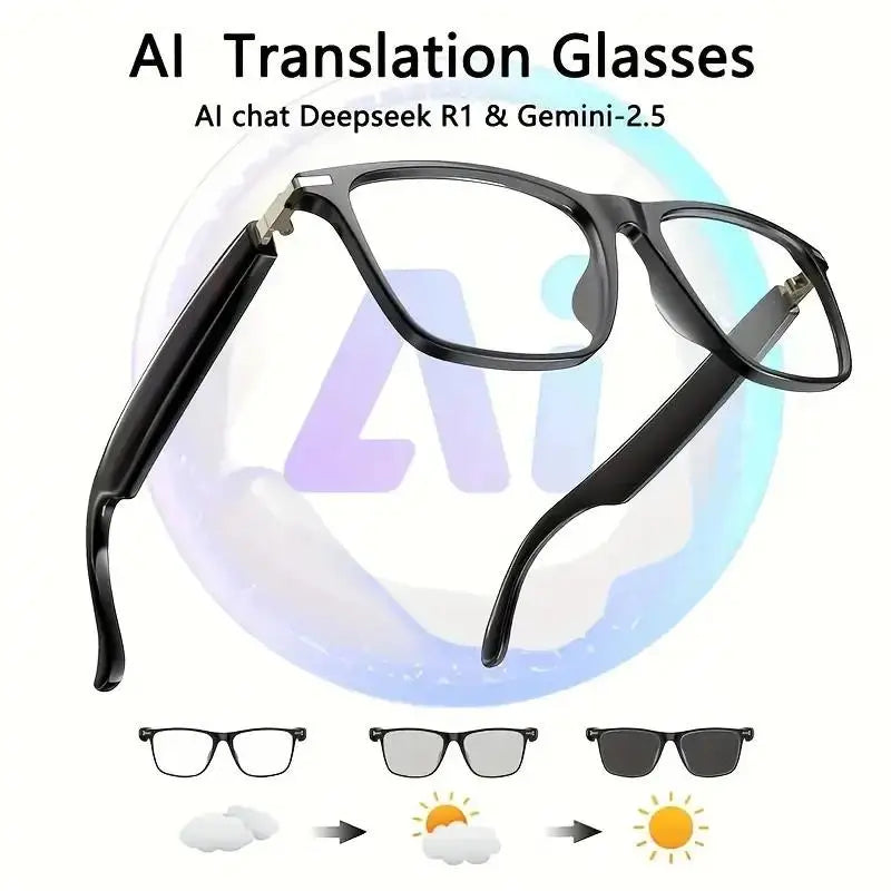 AI Reading Smart Glasses 160 Languages Chat GPT Audio Glasses For Men And Women Microphone And Speaker 2026.