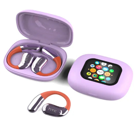 Htc Ne27 Auricolari Bluetooth Auricolari Traduttore Ai Ows Cuffie sportive Schermo LCD Cuffie wireless Gancio per l'orecchio luminoso Lunga durata